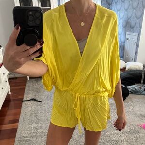 Young Fabulous and Broke Bright Yellow Romper